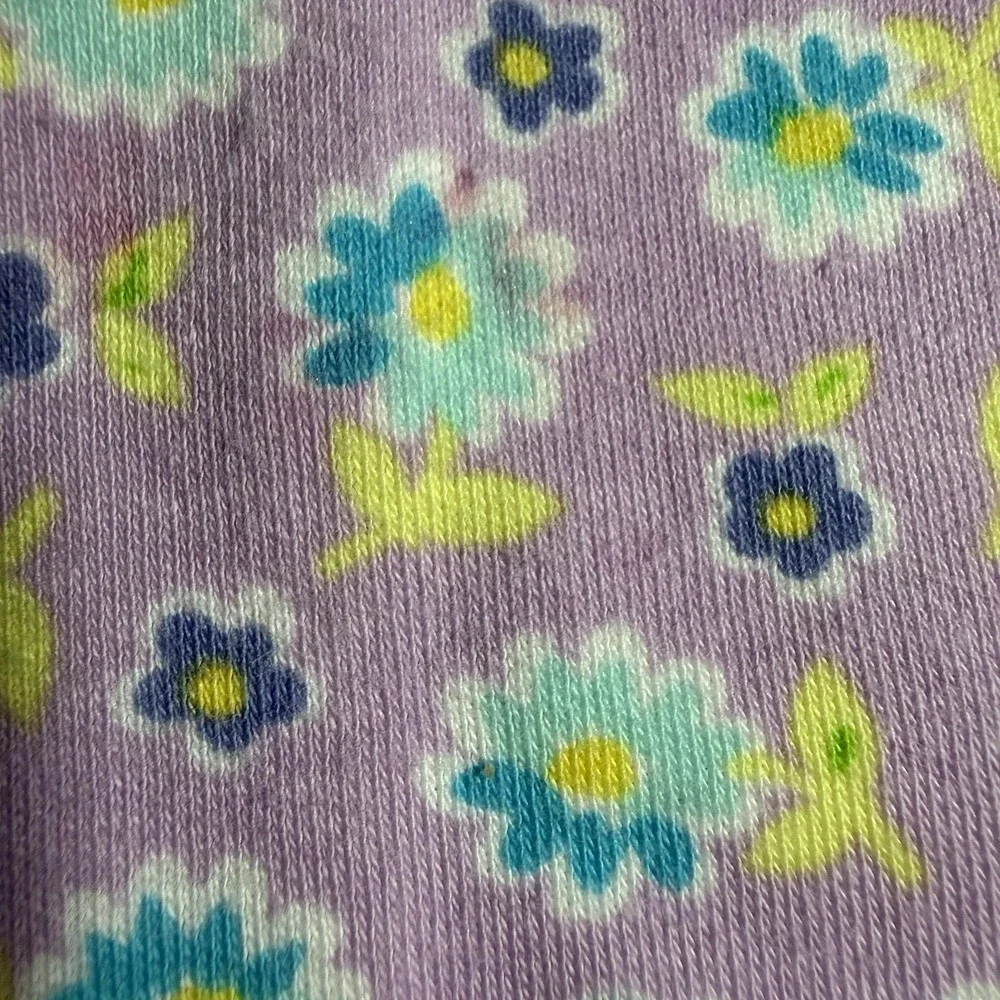 Vtg Gymboree 1998 Watercolors Blanket Orchid Floral Purple Rainbow Tag Rare